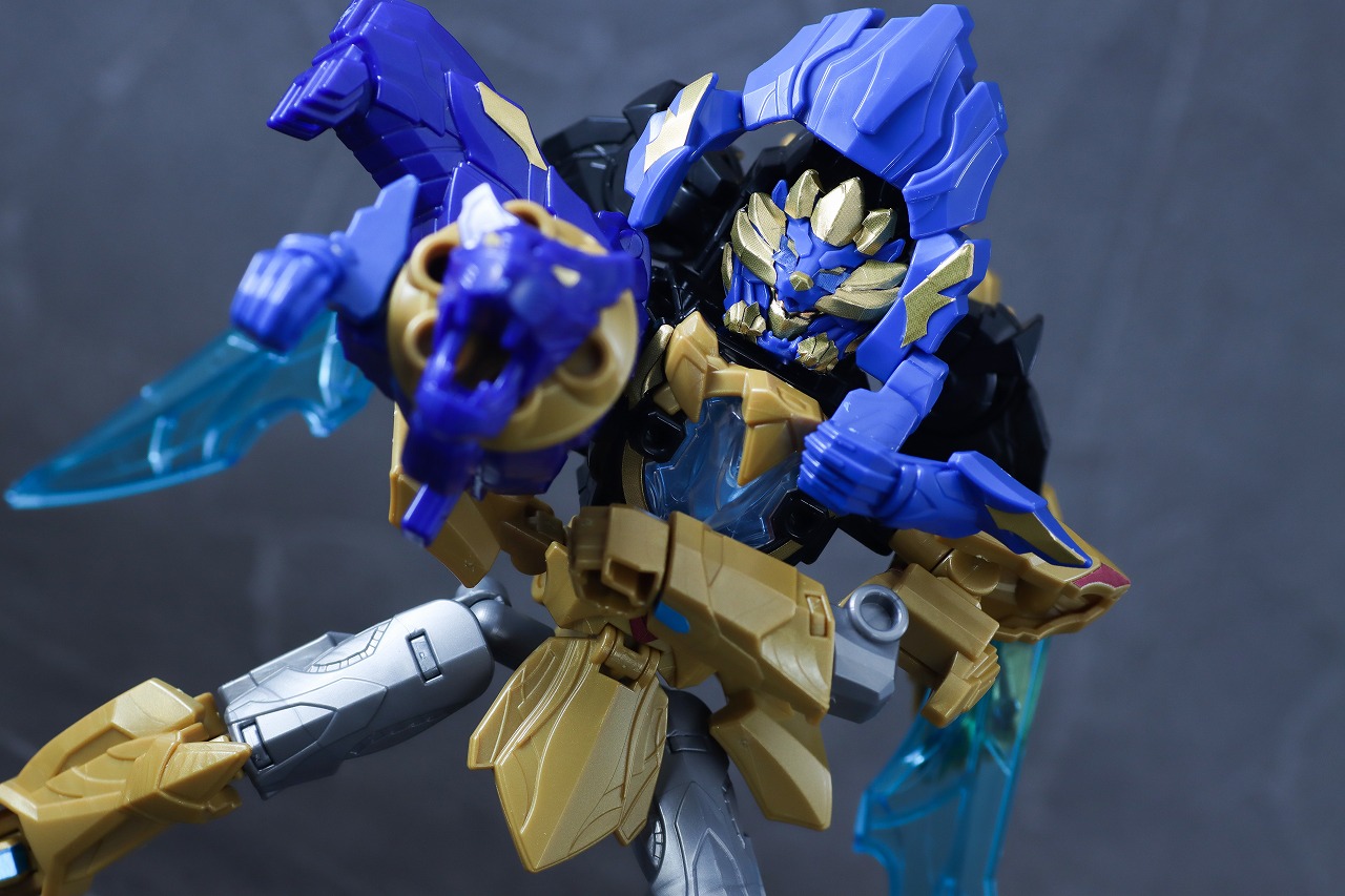 ミニプラ　レオンバスター50　テガソードブルー　レビュー　アクション