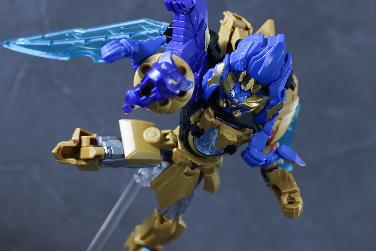 ミニプラ　レオンバスター50　テガソードブルー　レビュー　アクション