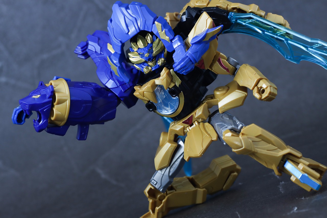 ミニプラ　レオンバスター50　テガソードブルー　レビュー　アクション