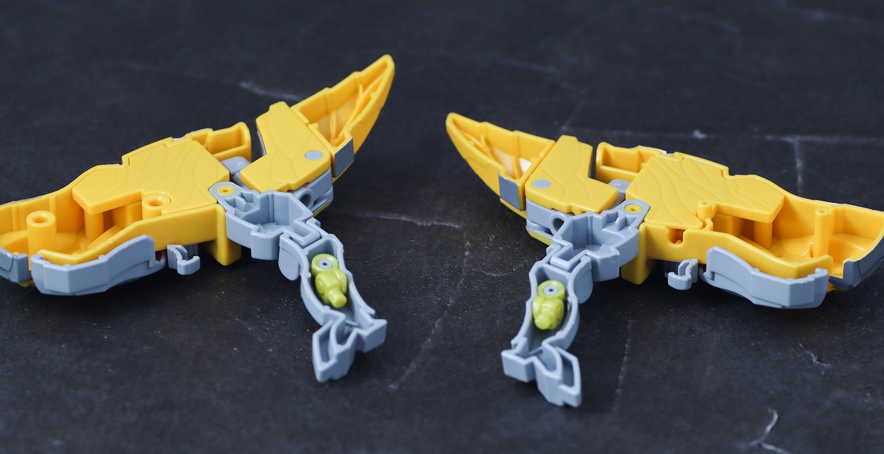 ミニプラ　ティラノハンマー50　テガソードイエロー　レビュー　変形