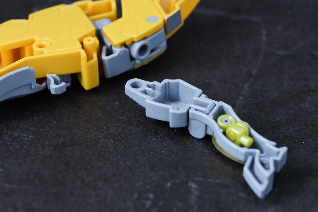 ミニプラ　ティラノハンマー50　テガソードイエロー　レビュー　変形