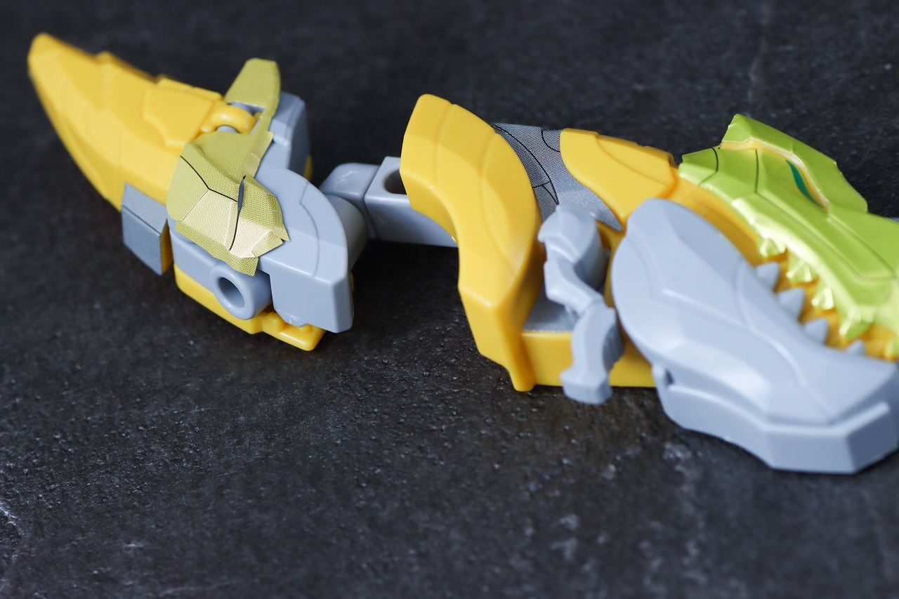 ミニプラ　ティラノハンマー50　テガソードイエロー　レビュー　変形