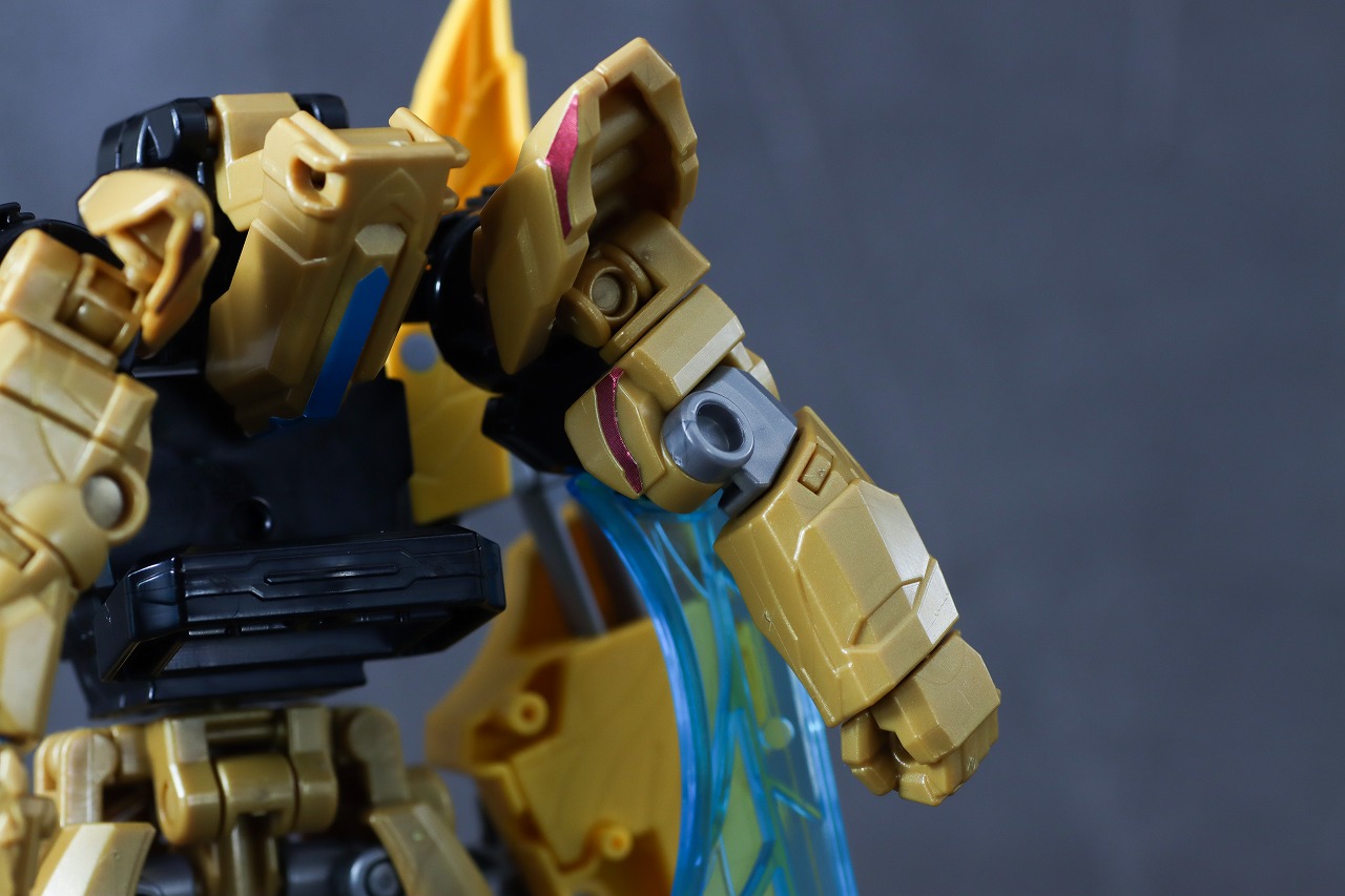 ミニプラ　ティラノハンマー50　テガソードイエロー　レビュー　変形