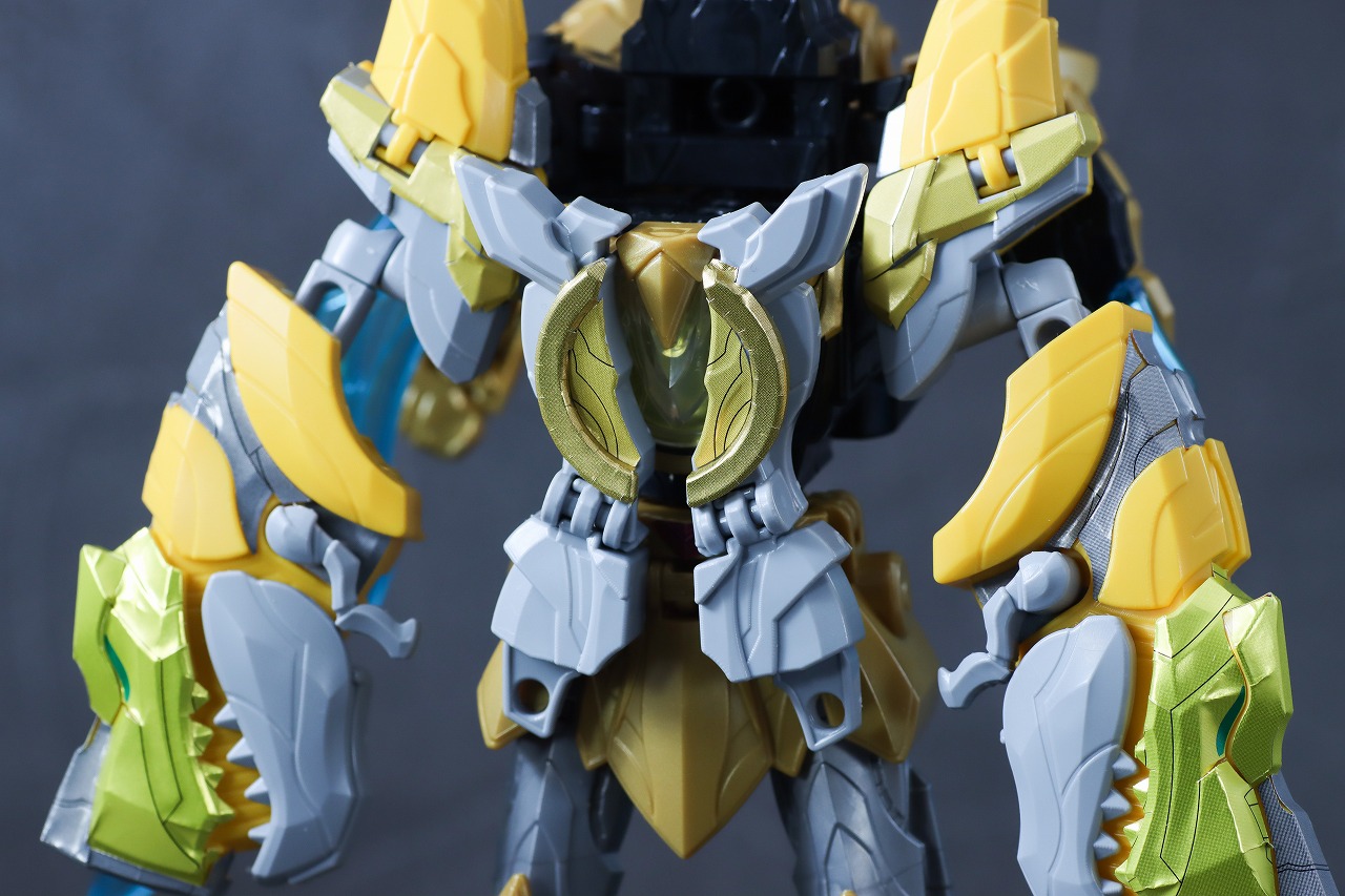 ミニプラ　ティラノハンマー50　テガソードイエロー　レビュー　変形