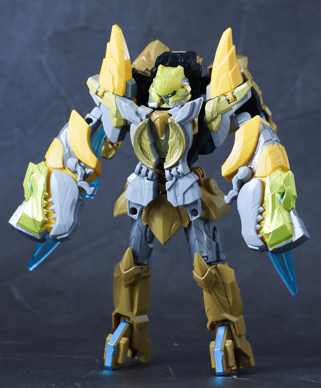 ミニプラ　ティラノハンマー50　テガソードイエロー　レビュー　本体