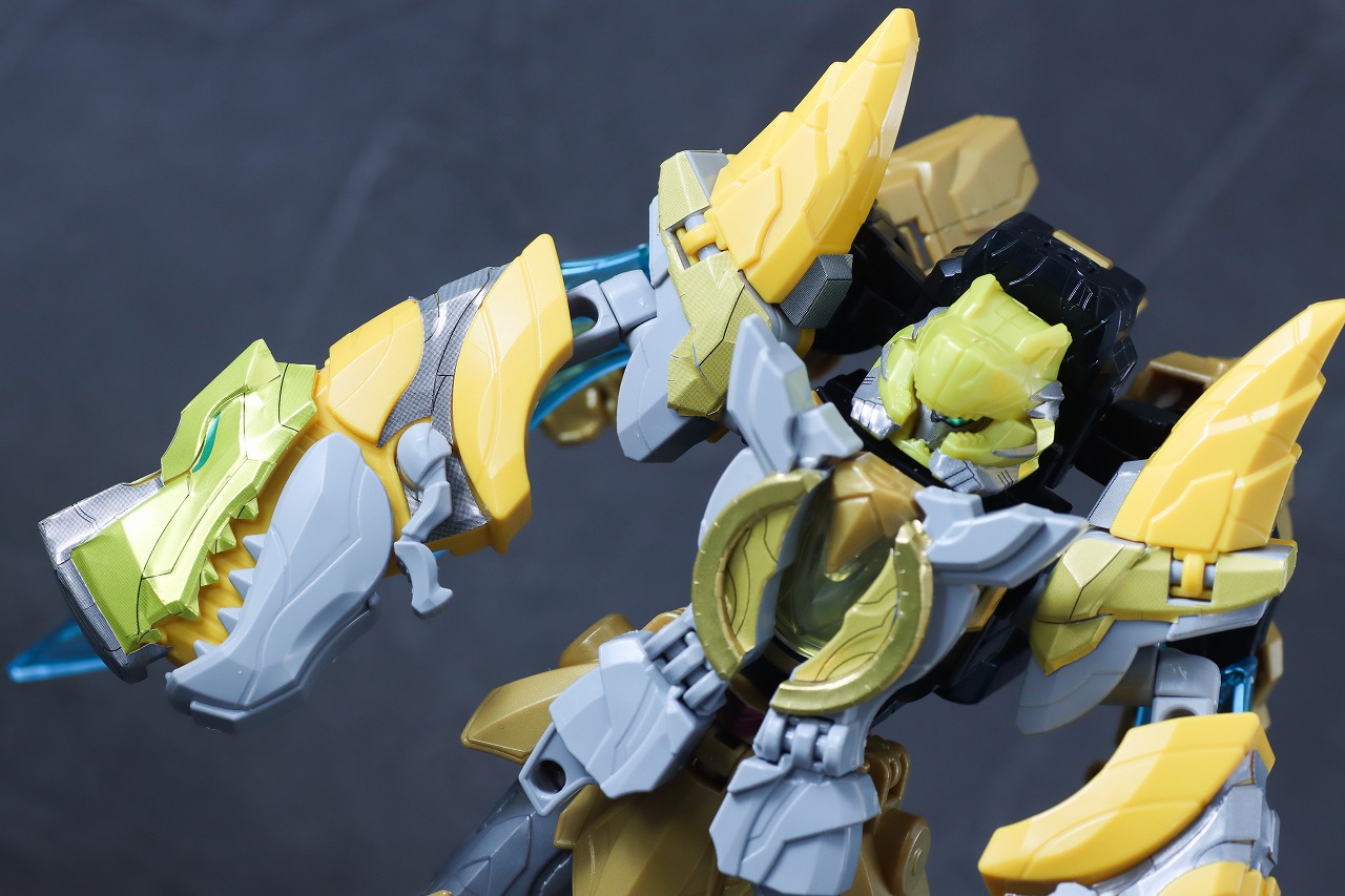 ミニプラ　ティラノハンマー50　テガソードイエロー　レビュー　本体