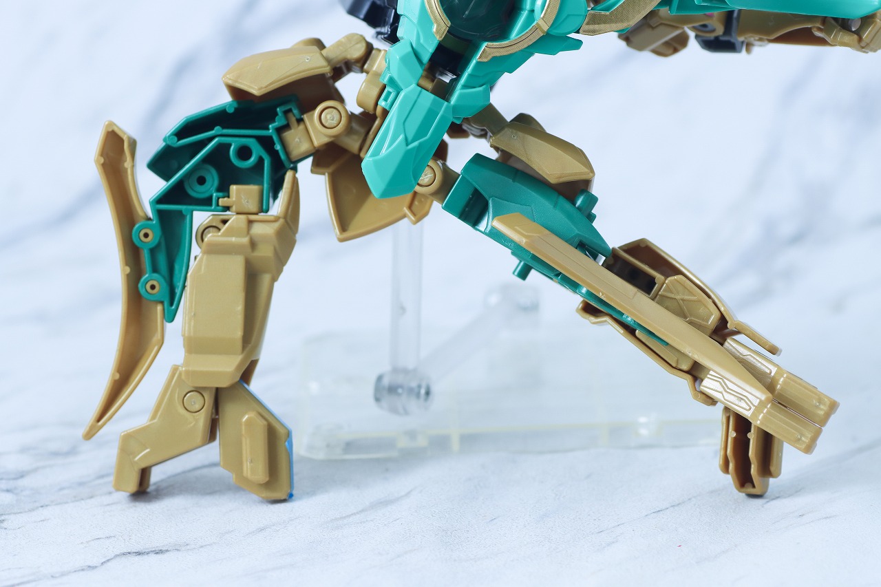ミニプラ　テガソードグリーン（イーグルシューター50）　レビュー　本体　可動範囲