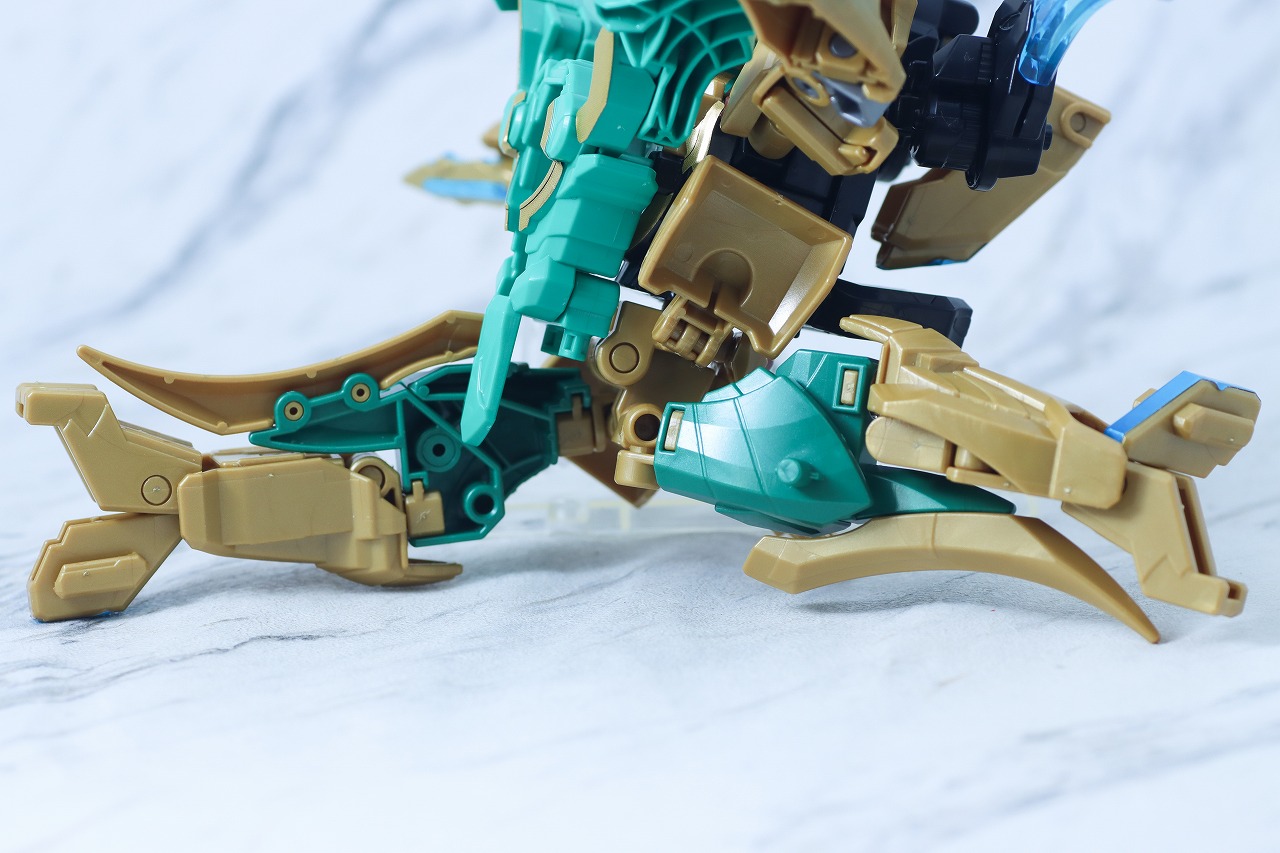 ミニプラ　テガソードグリーン（イーグルシューター50）　レビュー　本体　可動範囲