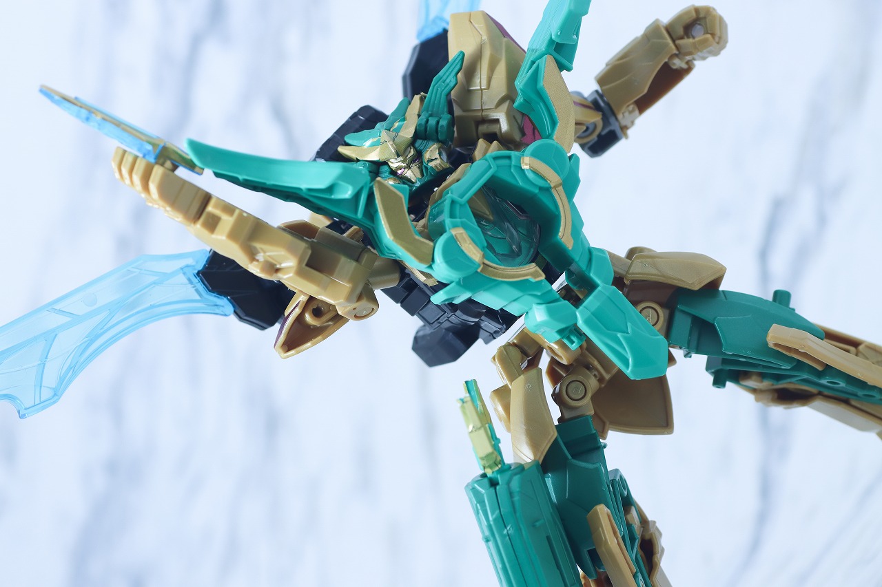 ミニプラ　テガソードグリーン　イーグルシューター50　レビュー　アクション