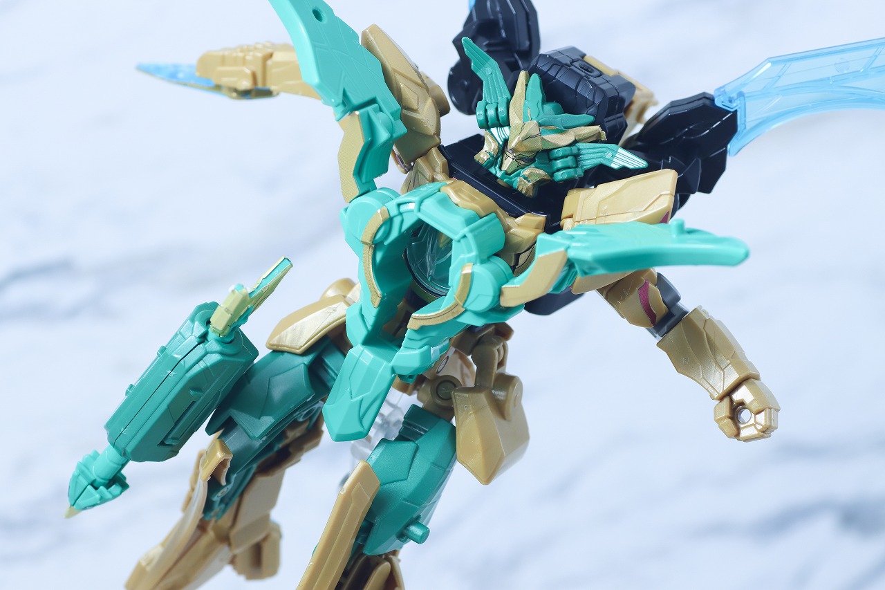 ミニプラ　テガソードグリーン　イーグルシューター50　レビュー　アクション