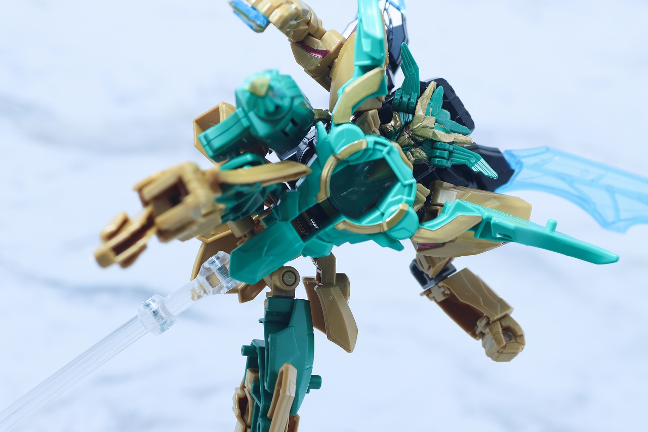 ミニプラ　テガソードグリーン　イーグルシューター50　レビュー　アクション