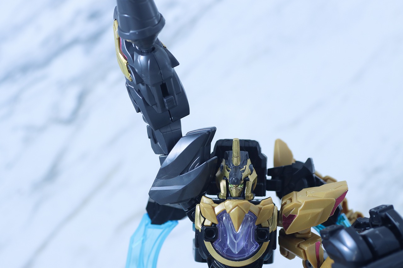 ミニプラ　ユニコーンドリル50（テガソードブラック）　レビュー　本体 可動範囲