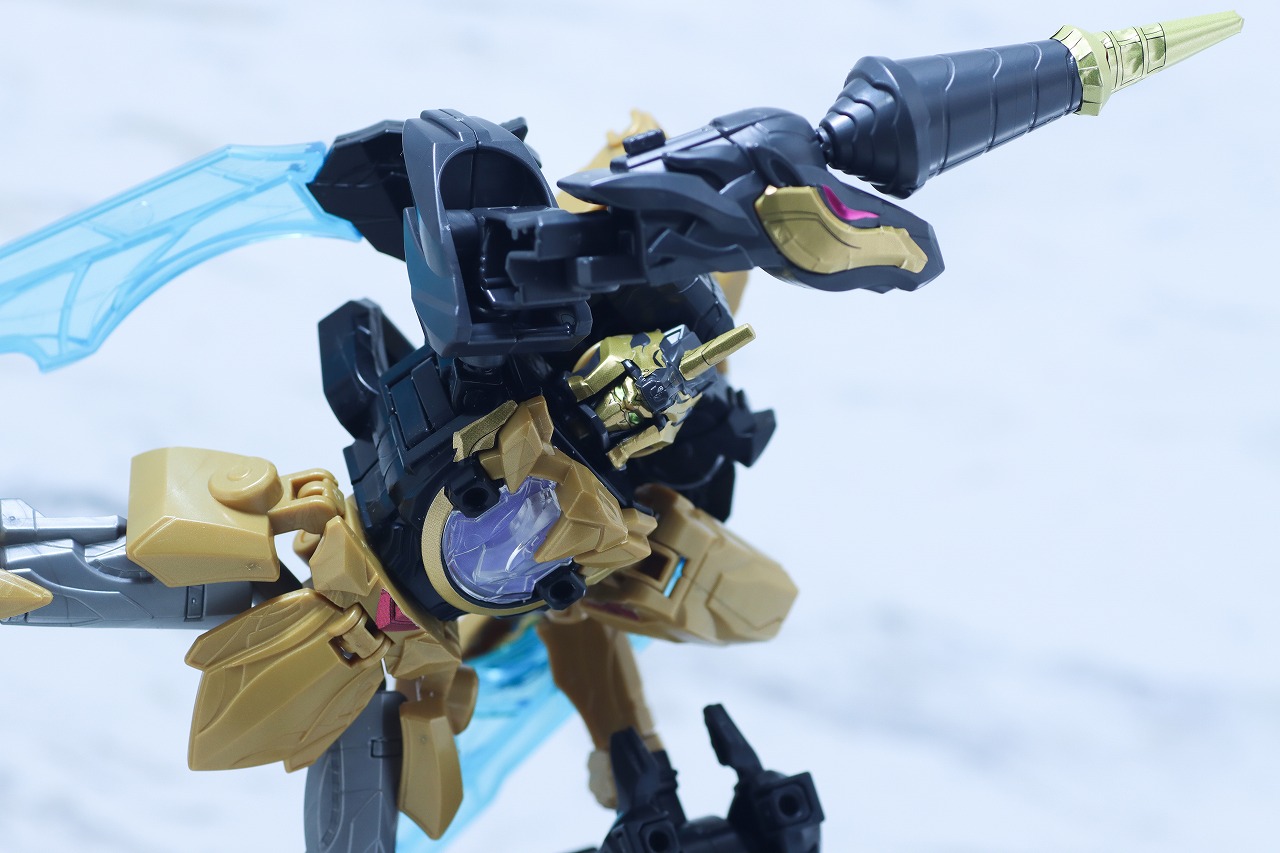 ミニプラ　テガソードブラック　ユニコーンドリル50　レビュー　アクション