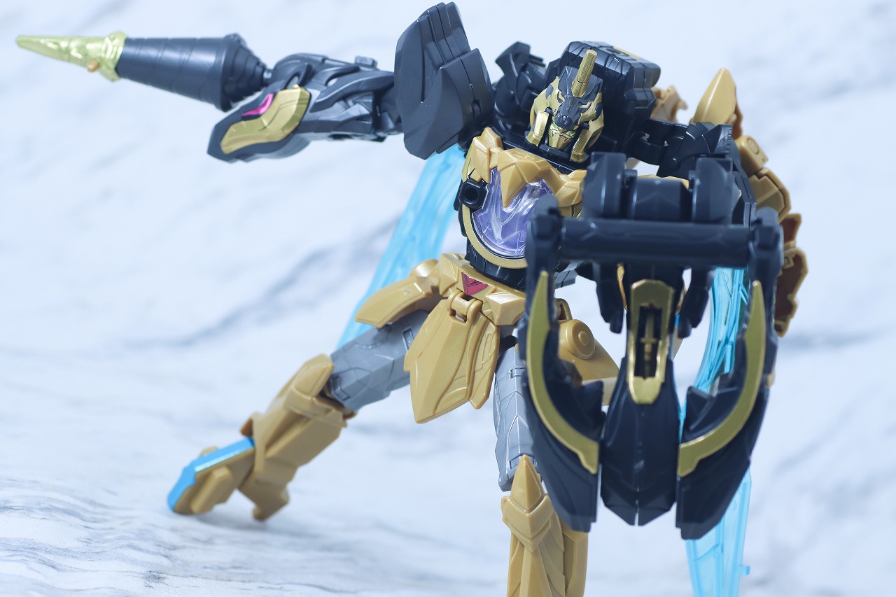 ミニプラ　テガソードブラック　ユニコーンドリル50　レビュー　アクション