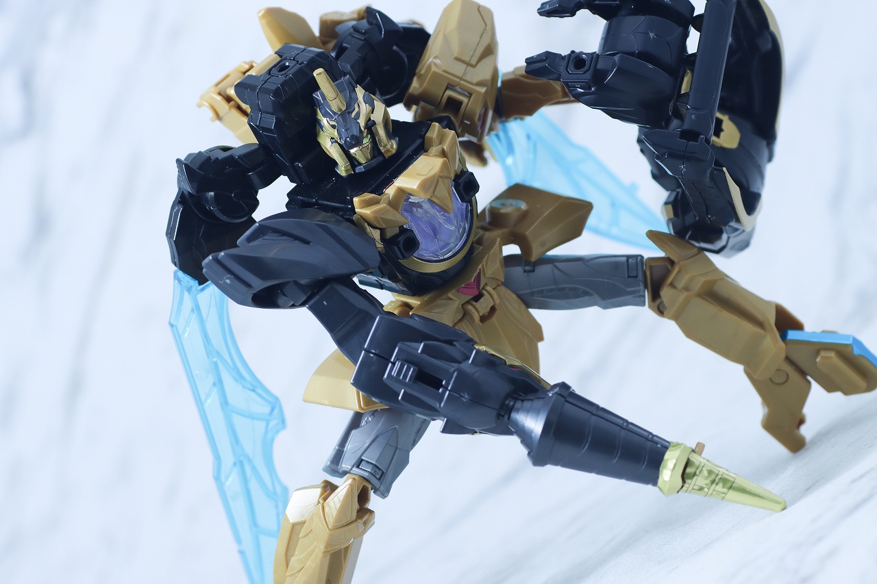 ミニプラ　テガソードブラック　ユニコーンドリル50　レビュー　アクション