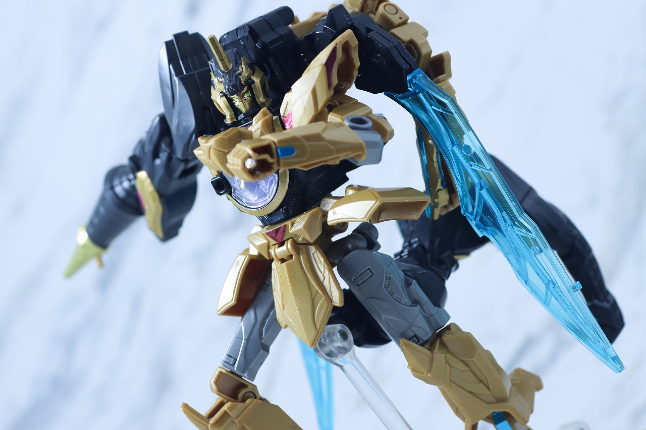 ミニプラ　テガソードブラック　ユニコーンドリル50　レビュー　アクション　突進モード