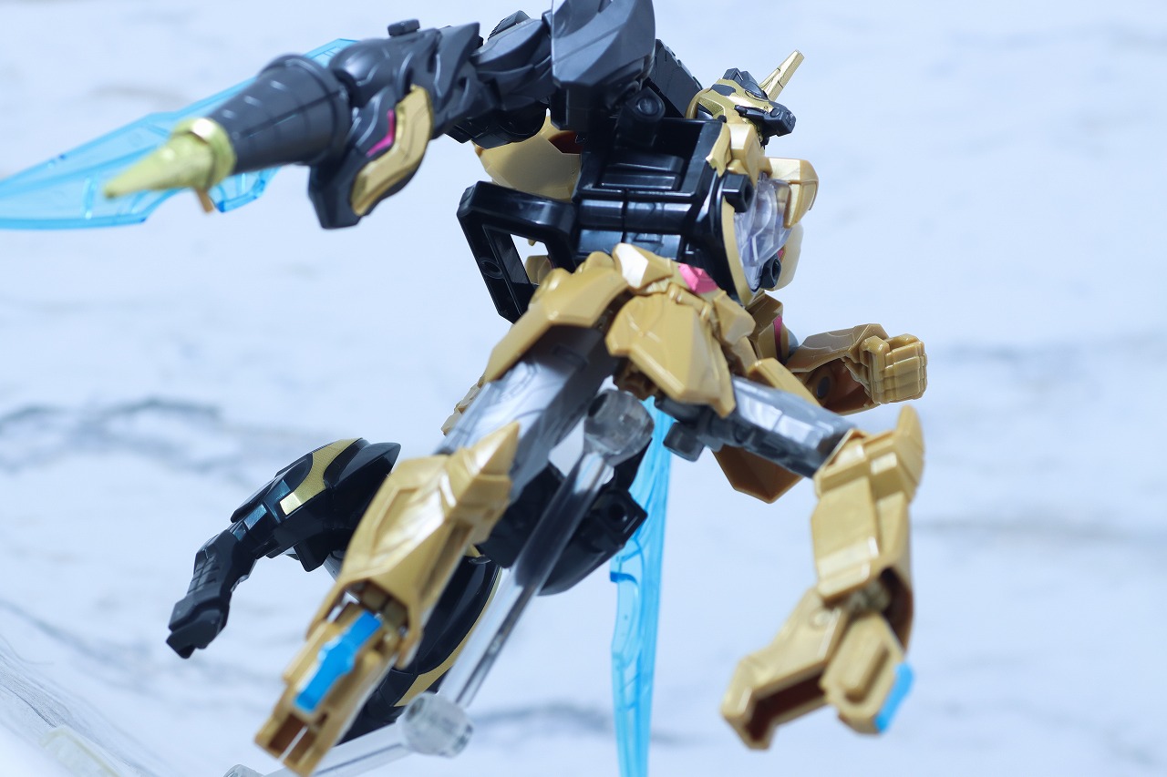 ミニプラ　テガソードブラック　ユニコーンドリル50　レビュー　アクション　突進モード