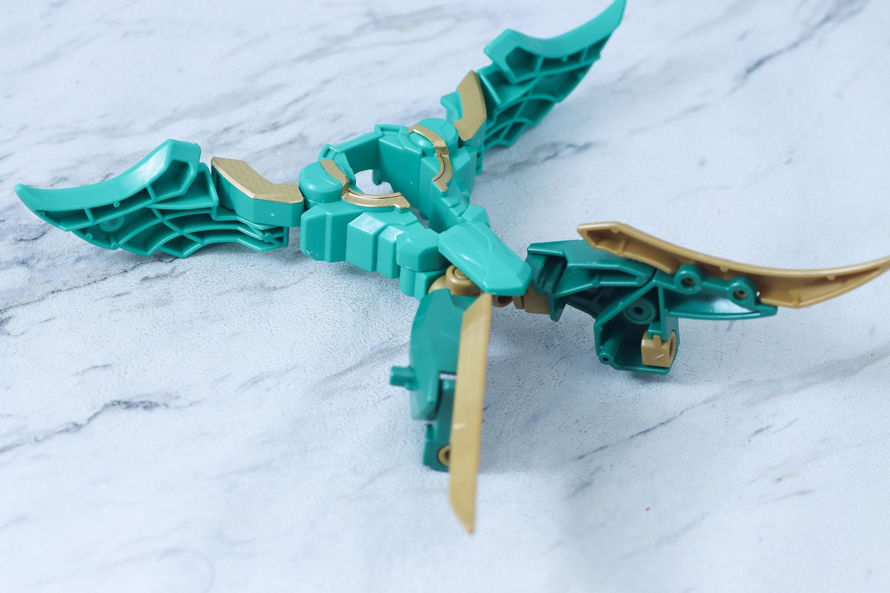 ミニプラ　テガソードグリーン（イーグルシューター50）　レビュー　合体ギミック