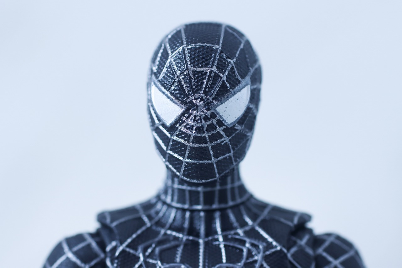 マーベルレジェンド　スパイダーマン ブラックスーツ（『スパイダーマン3』）　レビュー　付属品　マスクヘッド