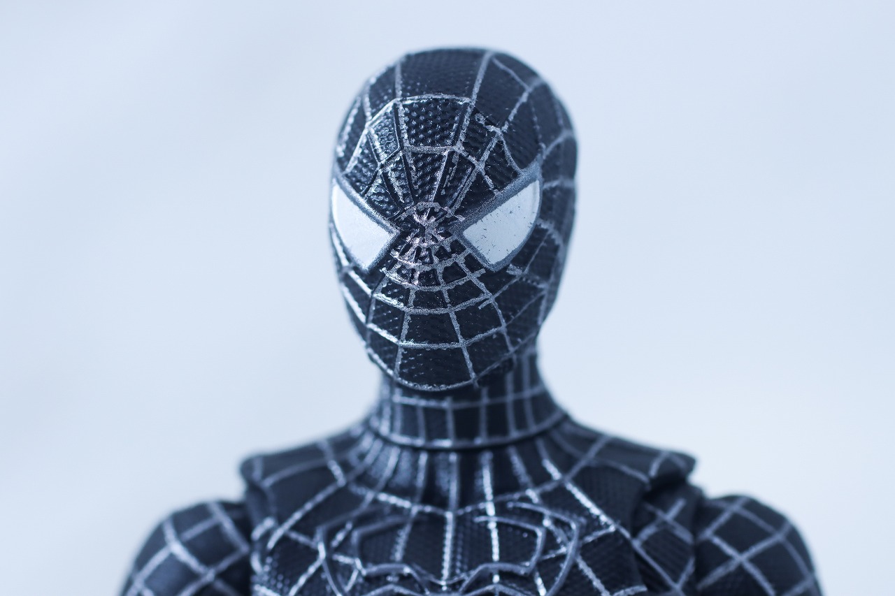 マーベルレジェンド　スパイダーマン ブラックスーツ（『スパイダーマン3』）　レビュー　付属品　マスクヘッド