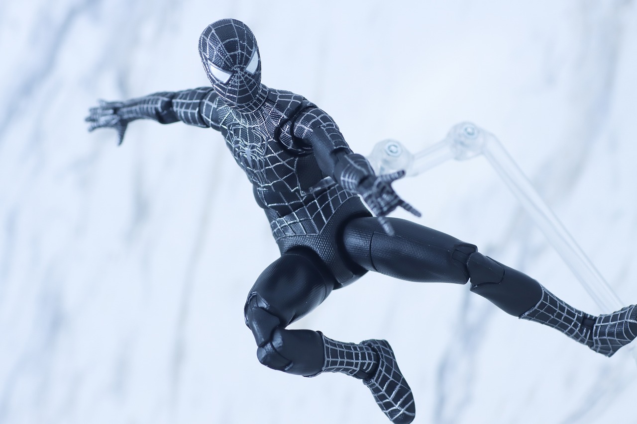 マーベルレジェンド　スパイダーマン ブラックスーツ（『スパイダーマン3』）　レビュー　アクション