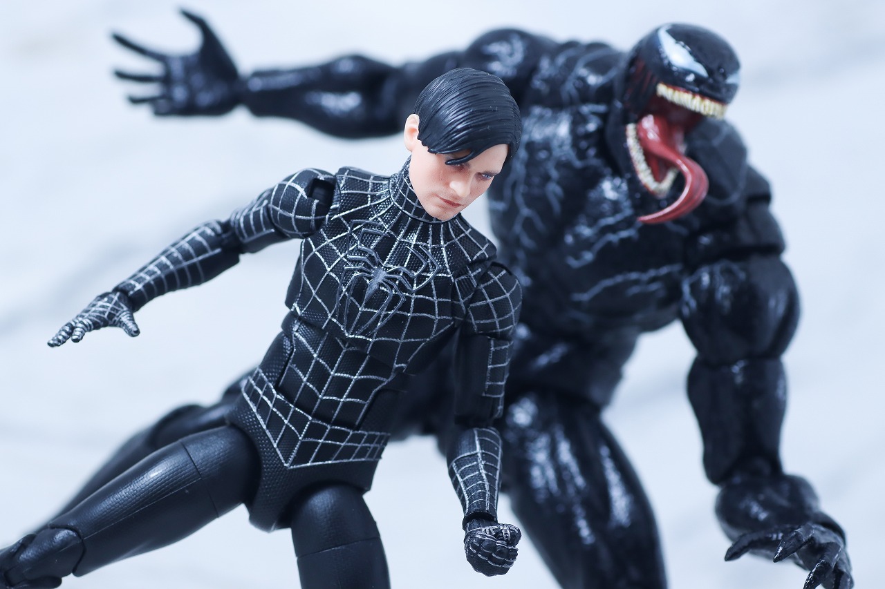 マーベルレジェンド　スパイダーマン ブラックスーツ（『スパイダーマン3』）　レビュー　アクション　S.H.フィギュアーツ　ヴェノム