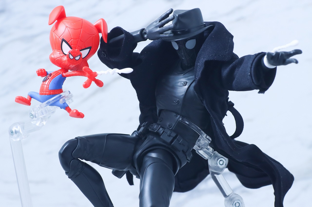 S.H.フィギュアーツ　スパイダーマン・ノワール＆スパイダー・ハム　アクロス・ザ・スパイダーバース　レビュー　アクション
