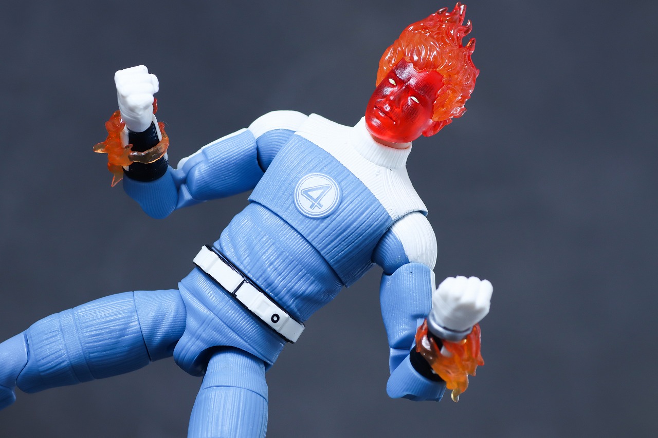 マーベルレジェンド　ヒューマン・トーチ（ファンタスティック4：ファースト・ステップ）　レビュー　アクション