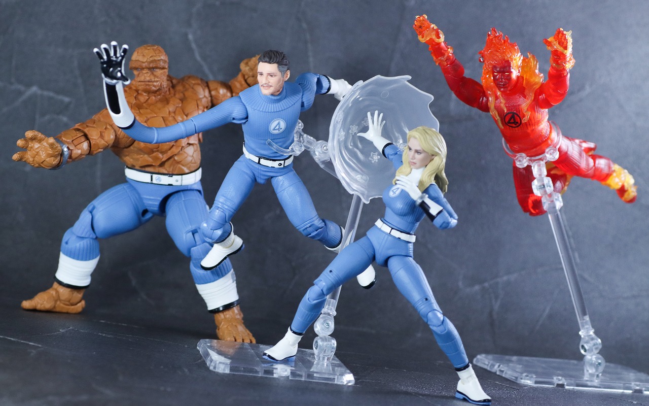 マーベルレジェンド　ヒューマン・トーチ（ファンタスティック4：ファースト・ステップ）　レビュー　アクション　ザ・シング　ミスター・ファンタスティック　インビジブル・ウーマン