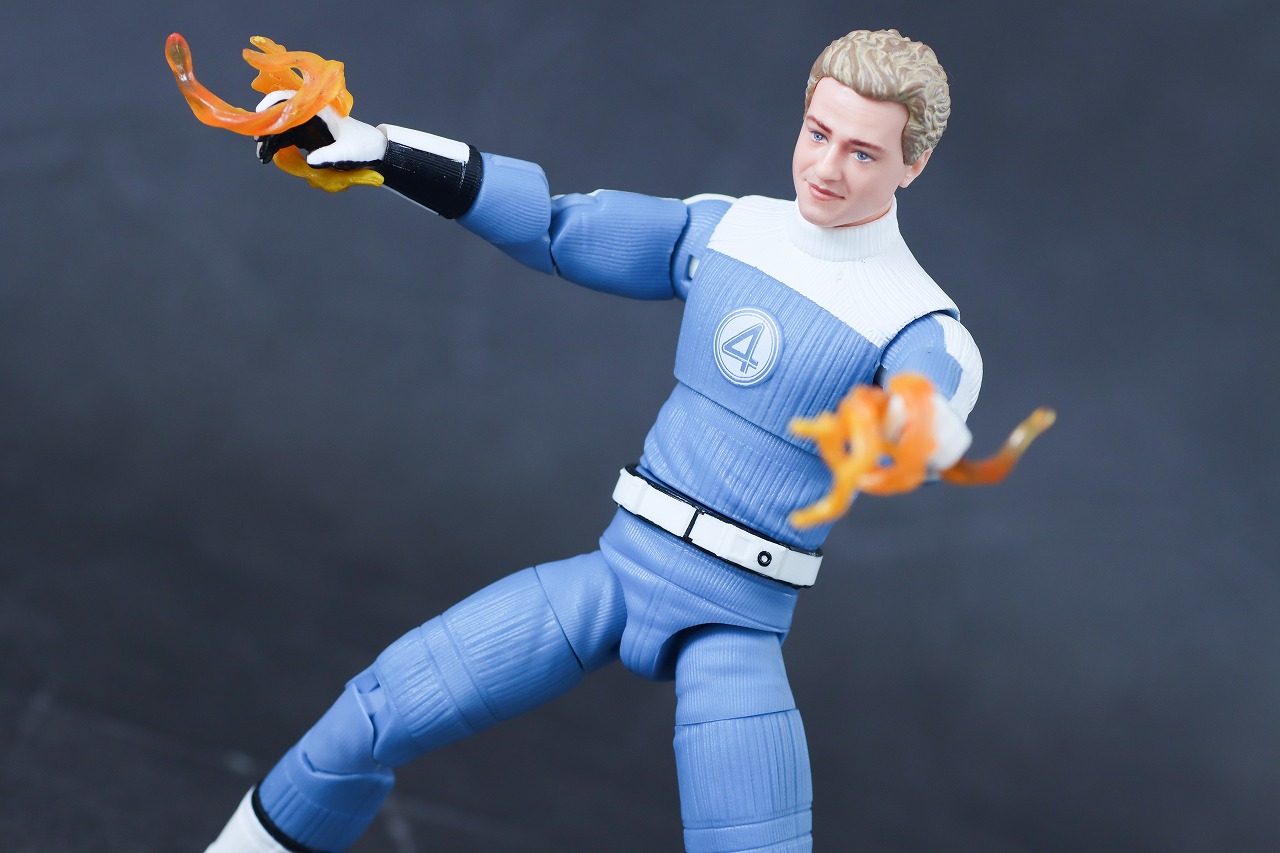 マーベルレジェンド　ジョニー・ストーム（『ファンタスティック4：ファースト・ステップ』）　レビュー　アクション