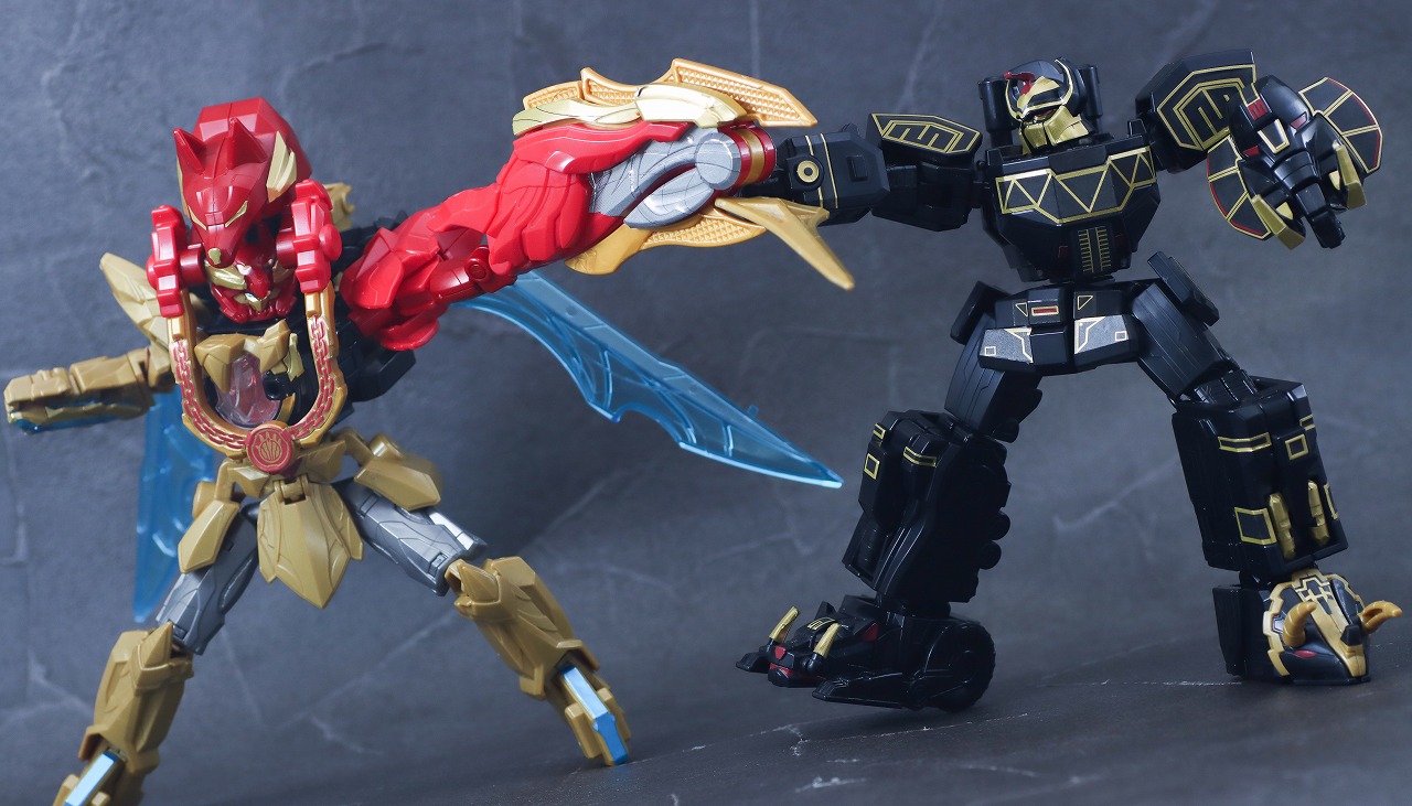 ミニプラ　テガソードデカクロウ　ブラック大獣神　レビュー　アクション