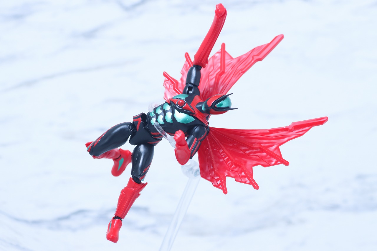 仮面ライダーアクションフィギュア カプセムチェンジコレクション　仮面ライダーゼッツ フィジカムセット　レビュー　アクション　フィジカムウイング　トランスフォーム