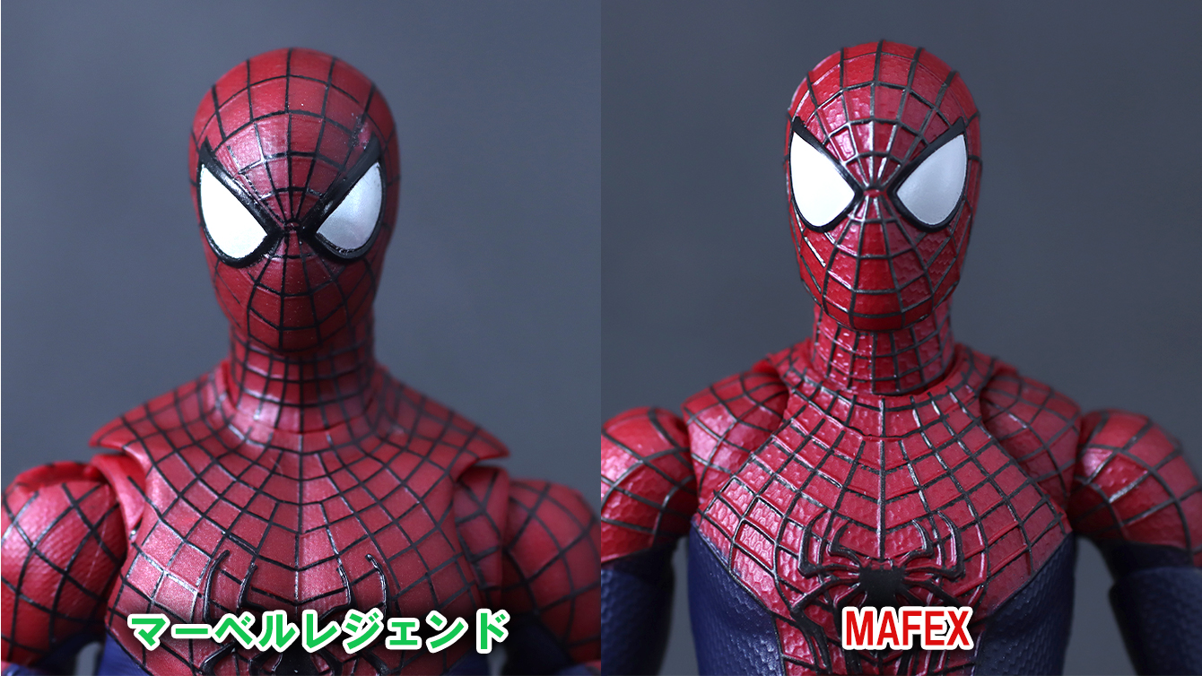 MAFEX　アメイジング・スパイダーマン（The Amazing Spider-Man2）　レビュー　比較　マーベルレジェンド