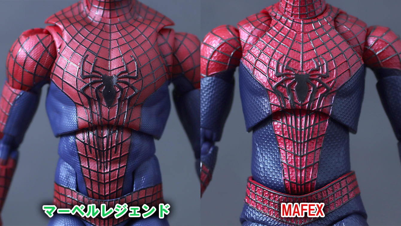 MAFEX　アメイジング・スパイダーマン（The Amazing Spider-Man2）　レビュー　比較　マーベルレジェンド