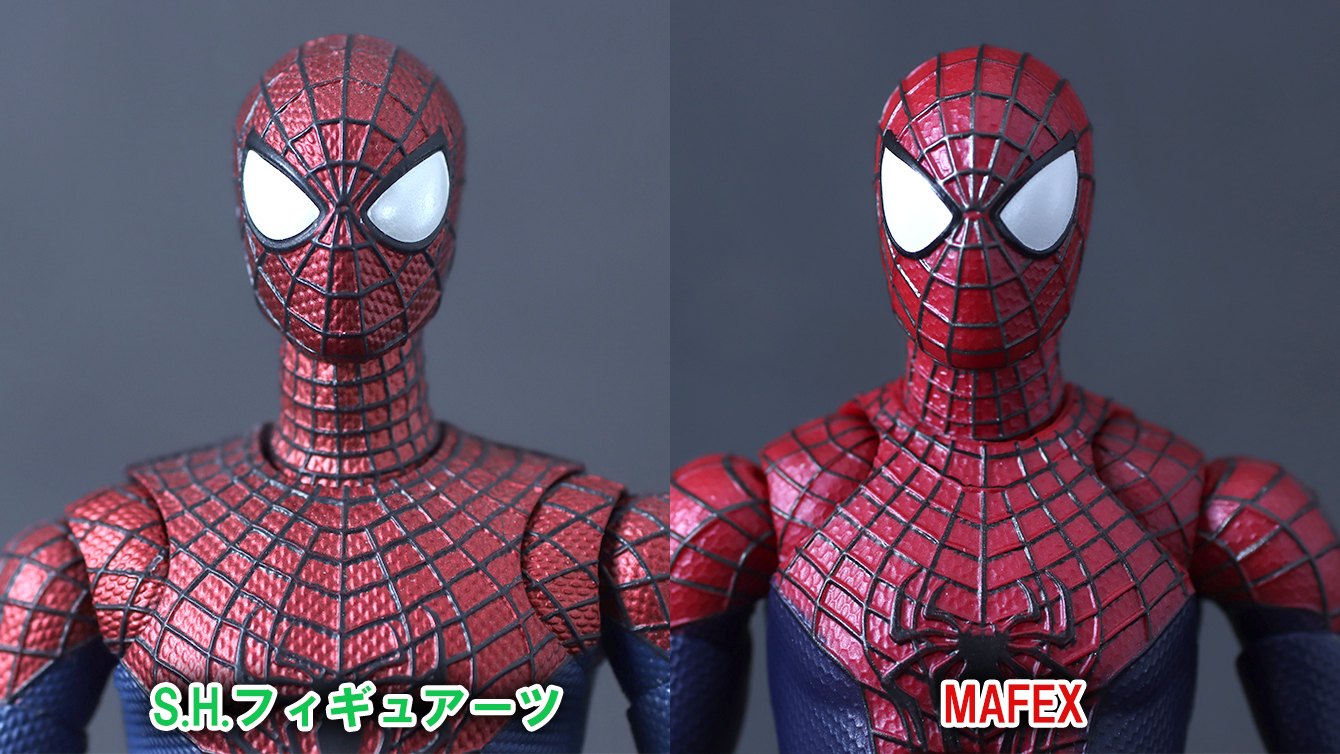 MAFEX　アメイジング・スパイダーマン（The Amazing Spider-Man2）　レビュー　比較　S.H.フィギュアーツ