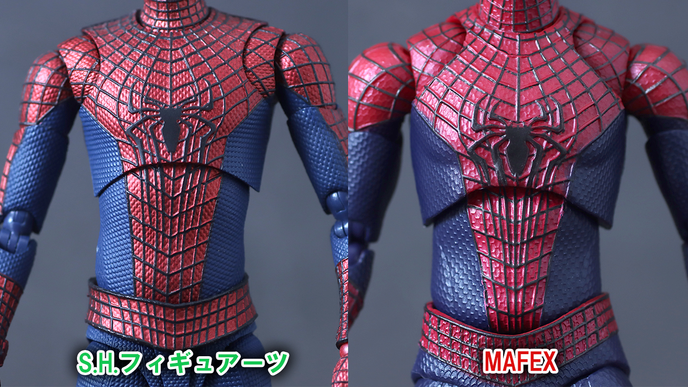 MAFEX　アメイジング・スパイダーマン（The Amazing Spider-Man2）　レビュー　比較　S.H.フィギュアーツ