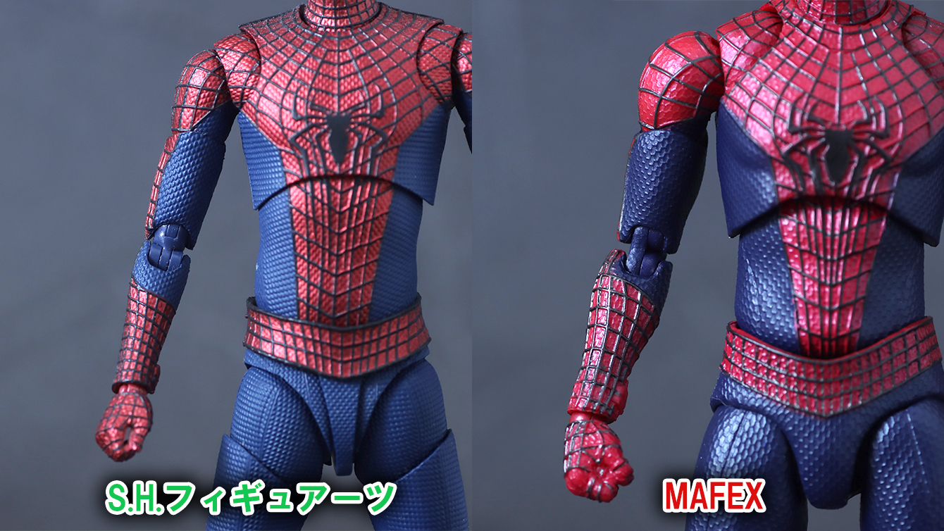 MAFEX　アメイジング・スパイダーマン（The Amazing Spider-Man2）　レビュー　比較　S.H.フィギュアーツ