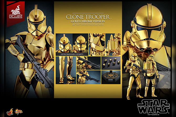 ホットトイズ ムービー・マスターピース クローン・トルーパー（ゴールド・クロム版）