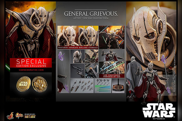 ムービー・マスターピース DIECAST グリーヴァス将軍（『スター・ウォーズ エピソード3／シスの復讐』） ボーナスアクセサリー付き