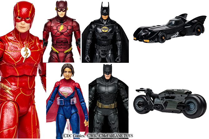 DCマルチバース新作！『ザ・フラッシュ』ラインナップが発売！バットモービルやバットサイクルも