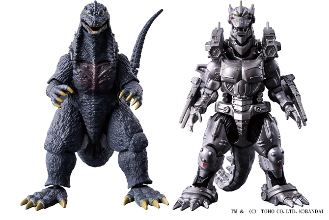 ゴジラアクションフィギュア　ゴジラ（2003） × 3式機龍〈改〉重武装型バトルセット