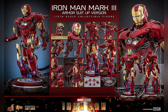 ホットトイズ新作！アイアンマン・マーク3 アーマー・スーツアップ版がDIECAST仕様で26年10月発売予定！