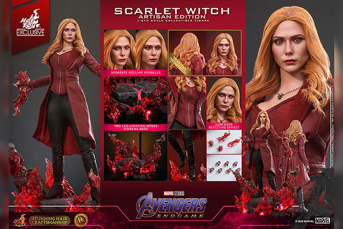 ホットトイズ新作！『エンドゲーム』スカーレット・ウィッチが植毛仕様で25年6月発売！造形ヘア版も登場