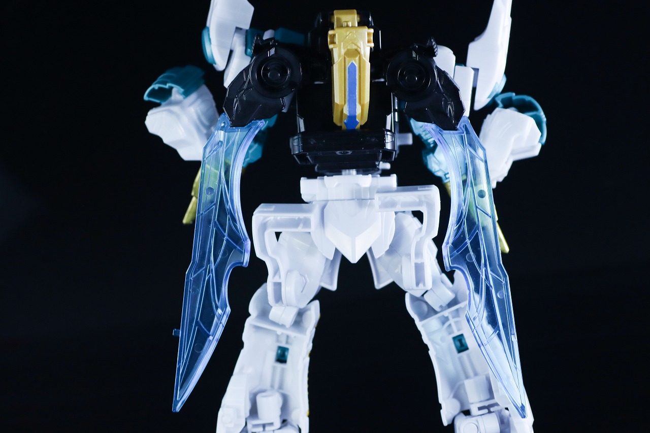 ミニプラ　テガソードホワイトバーン　レビュー　合体