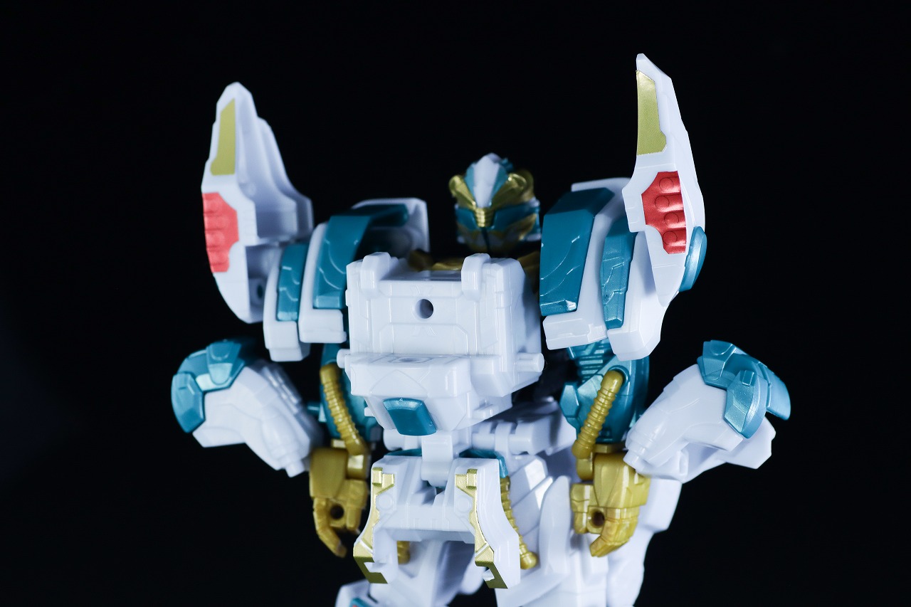 ミニプラ　テガソードホワイトバーン　レビュー　合体