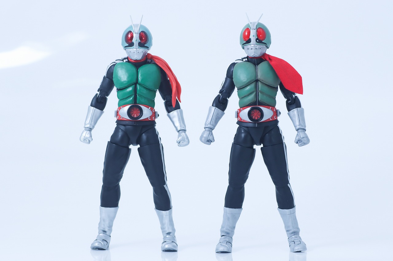 S.H.フィギュアーツ 真骨彫製法　仮面ライダー新1号 栄光の昭和ライダーエディション　レビュー　50th anniversary ver　比較