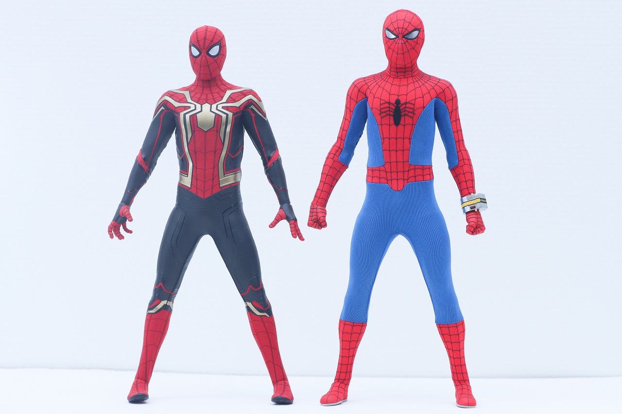 ホットトイズ　テレビ・マスターピース　東映版スパイダーマン　レビュー　本体　ムービー・マスターピース　インテグレーテッドスーツ　比較