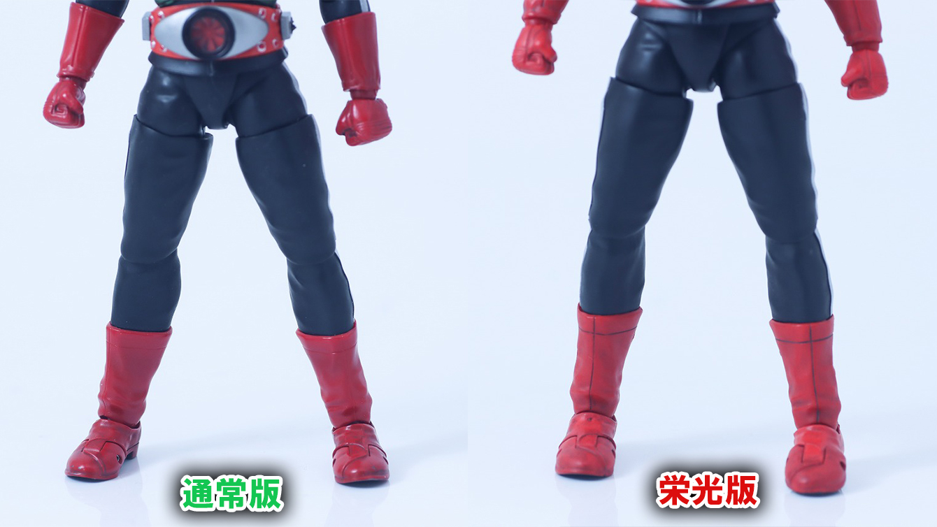 S.H.フィギュアーツ 真骨彫製法　仮面ライダー新2号 栄光の昭和ライダーエディション　レビュー　比較　通常版