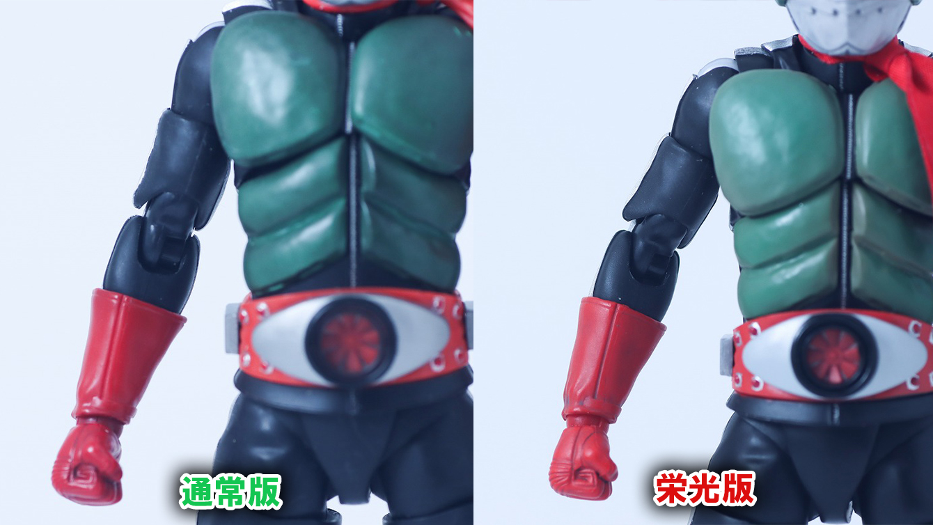 S.H.フィギュアーツ 真骨彫製法　仮面ライダー新2号 栄光の昭和ライダーエディション　レビュー　比較　通常版