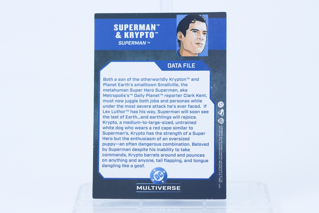 DCマルチバース　スーパーマン＆クリプト（『スーパーマン』）　レビュー　付属品　台座
